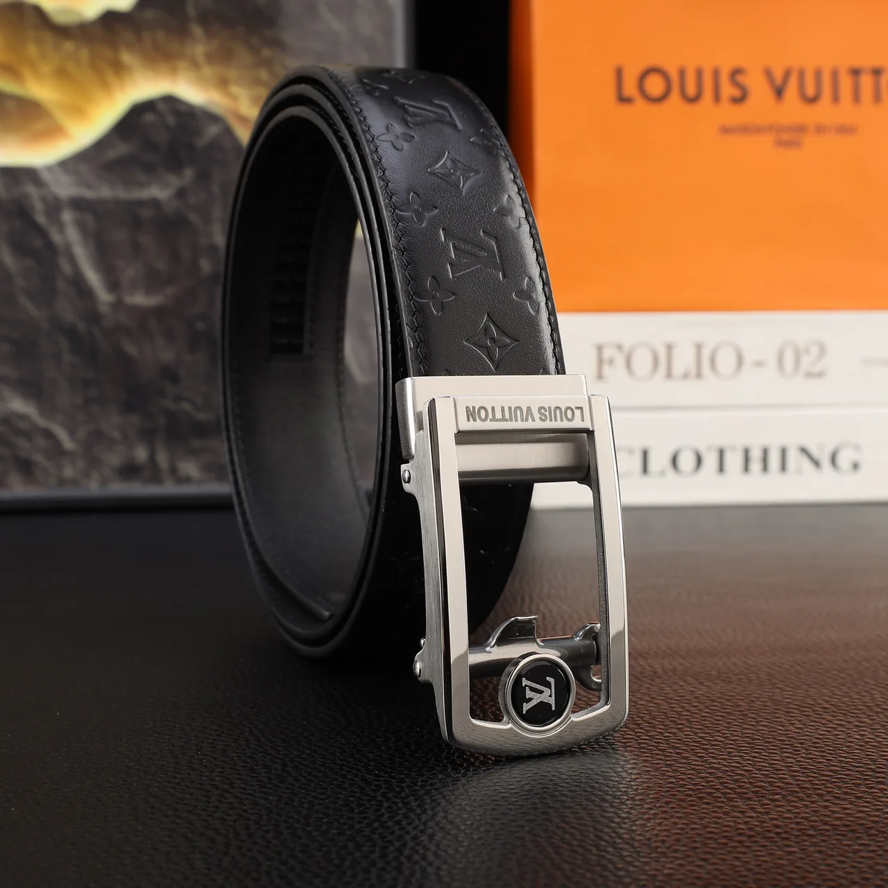 Louis Vuitton Automatic Belt in Black · view 3