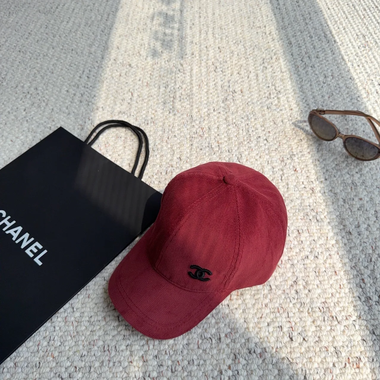 Chanel Baseball Cap in Burgundy · view 3