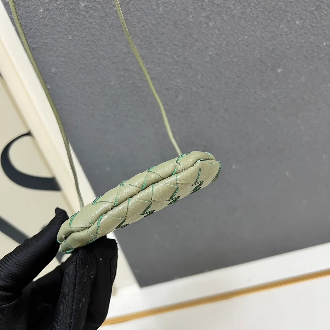 Bottega Veneta Woven Miniature Sardine Bag Charm in Green · view 3