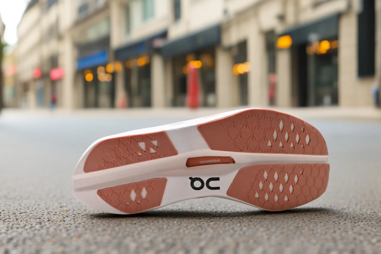 On Mesh-Upper Low-Top Sneakers in Pink · view 6