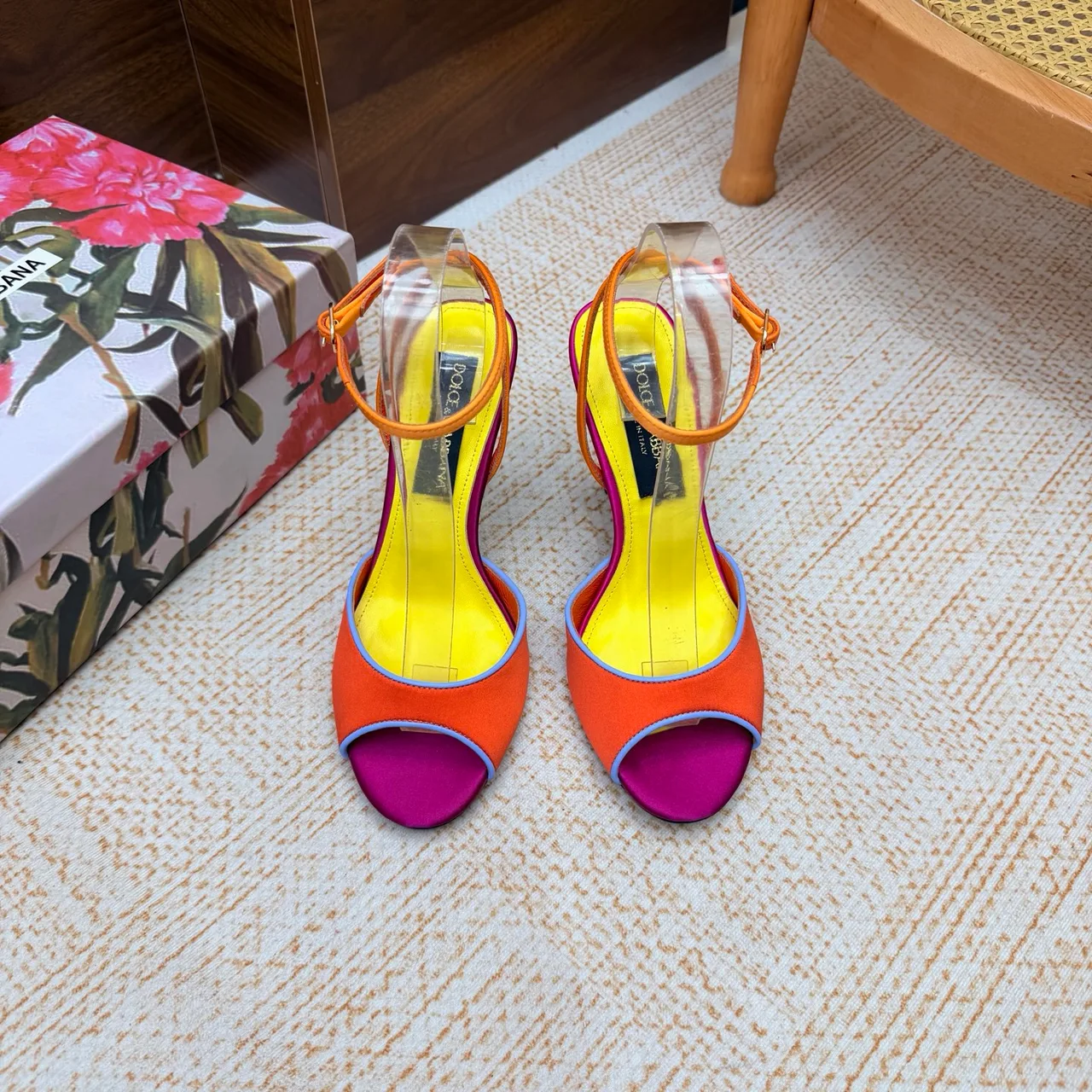 Dolce & Gabbana Heeled Sandals in Orange · view 4