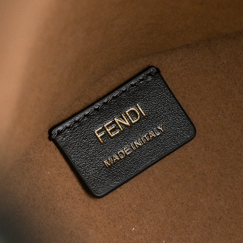 Fendi FF Monogram Logo-Letter Top-Handle Tote in Brown · view 7
