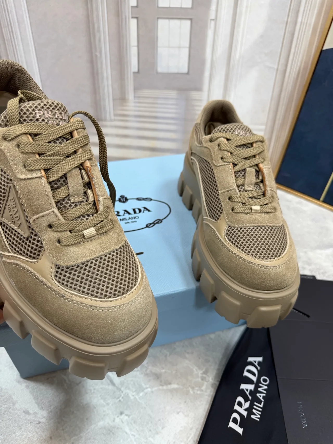 Prada Sneakers in Beige · view 7