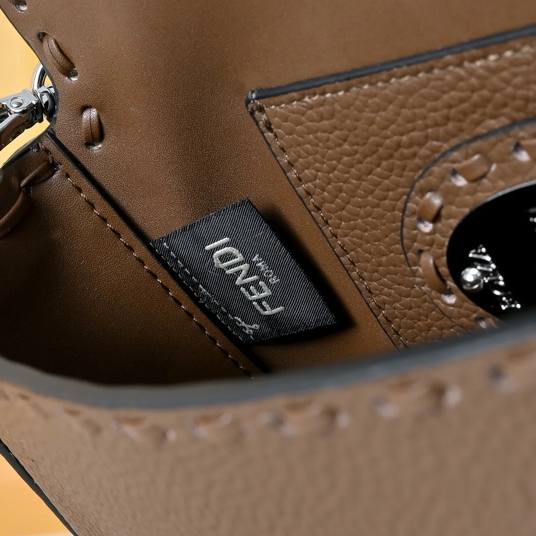Fendi Baguette Smooth Bag in Brown · view 6