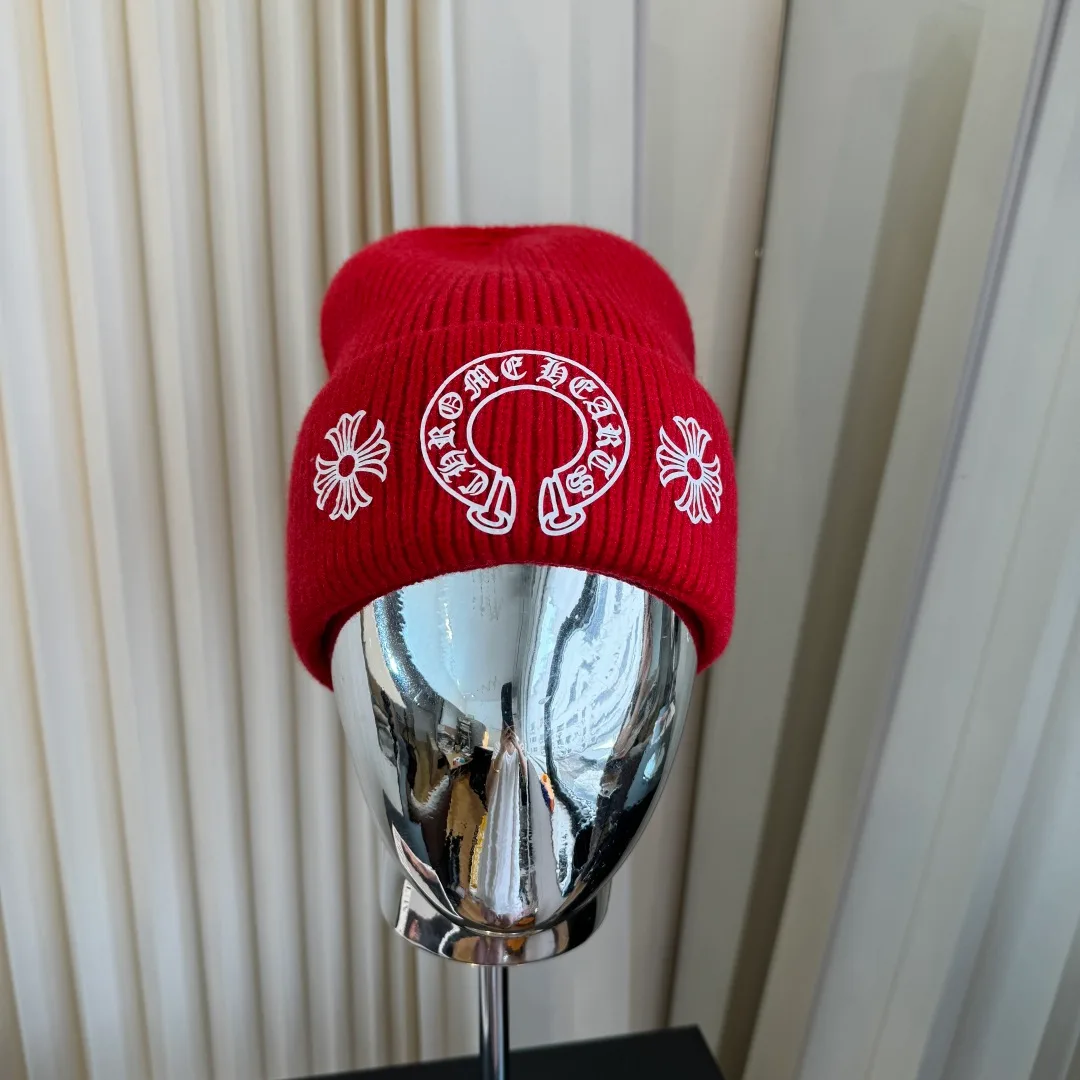 Chrome Hearts Knit Beanie in Red · view 3