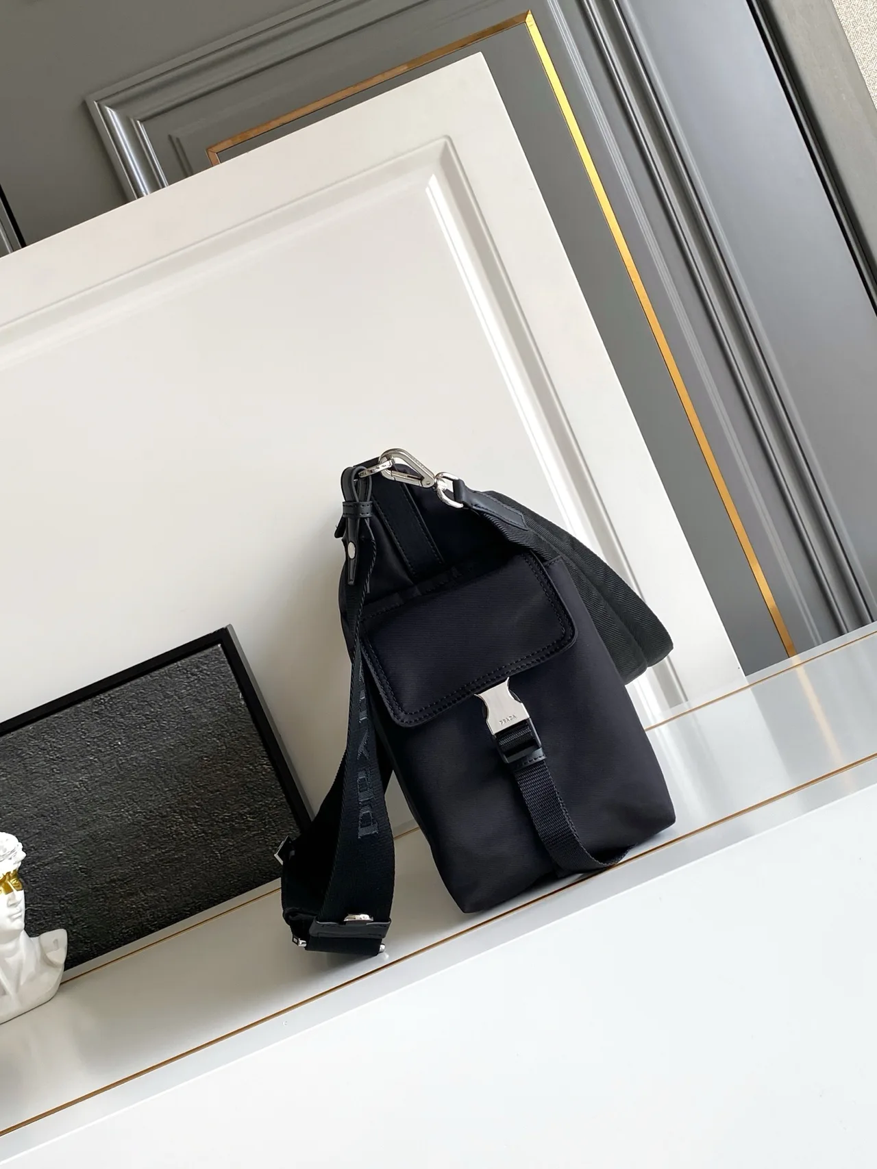 Prada Nylon Nylon Shoulder Bag in Black · view 2