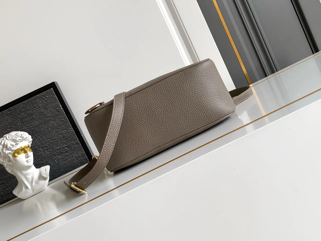Prada Calfskin Hobo Bag in Grey · view 4