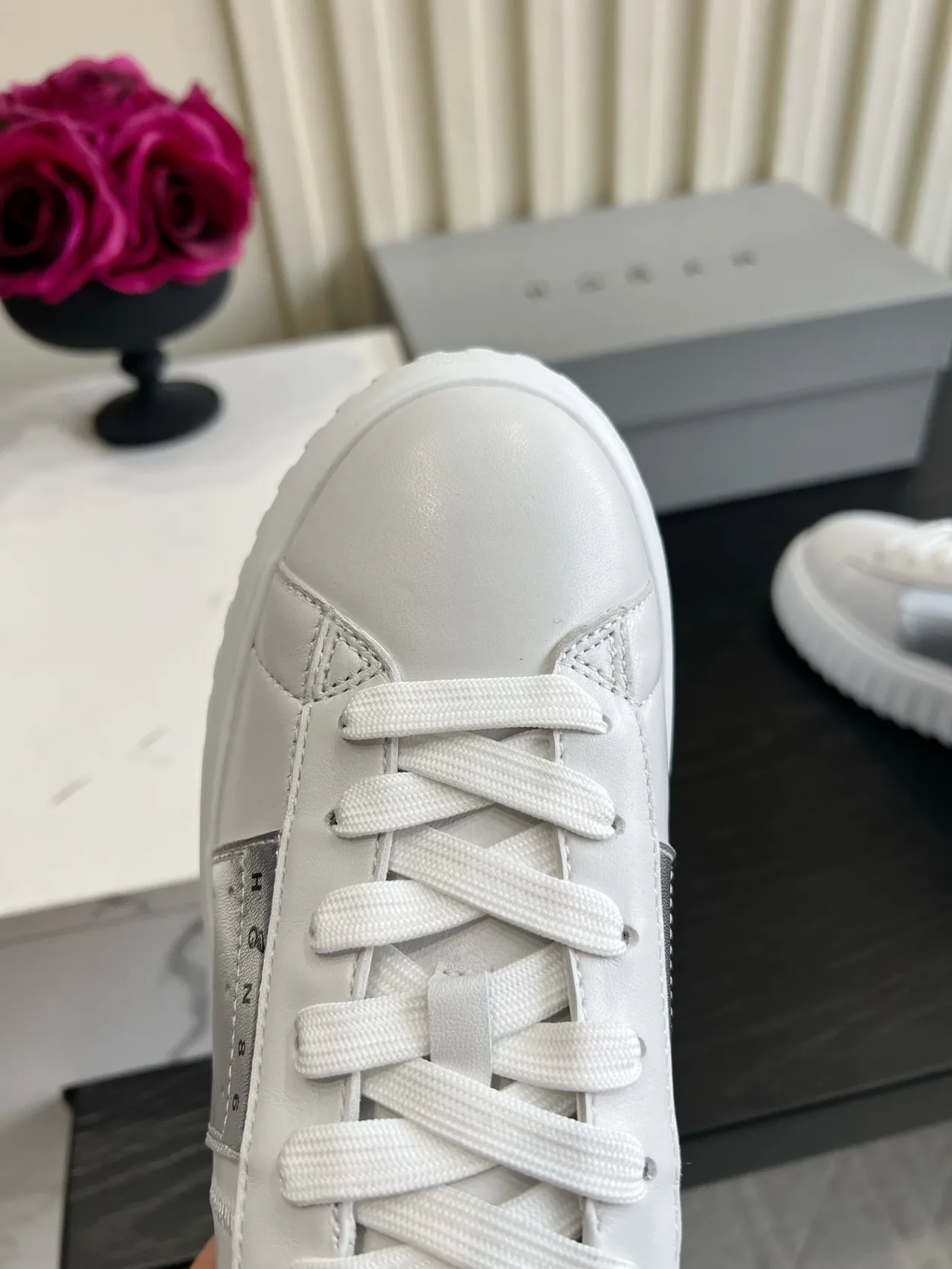 Hogan Cowhide Sneakers in White · view 7