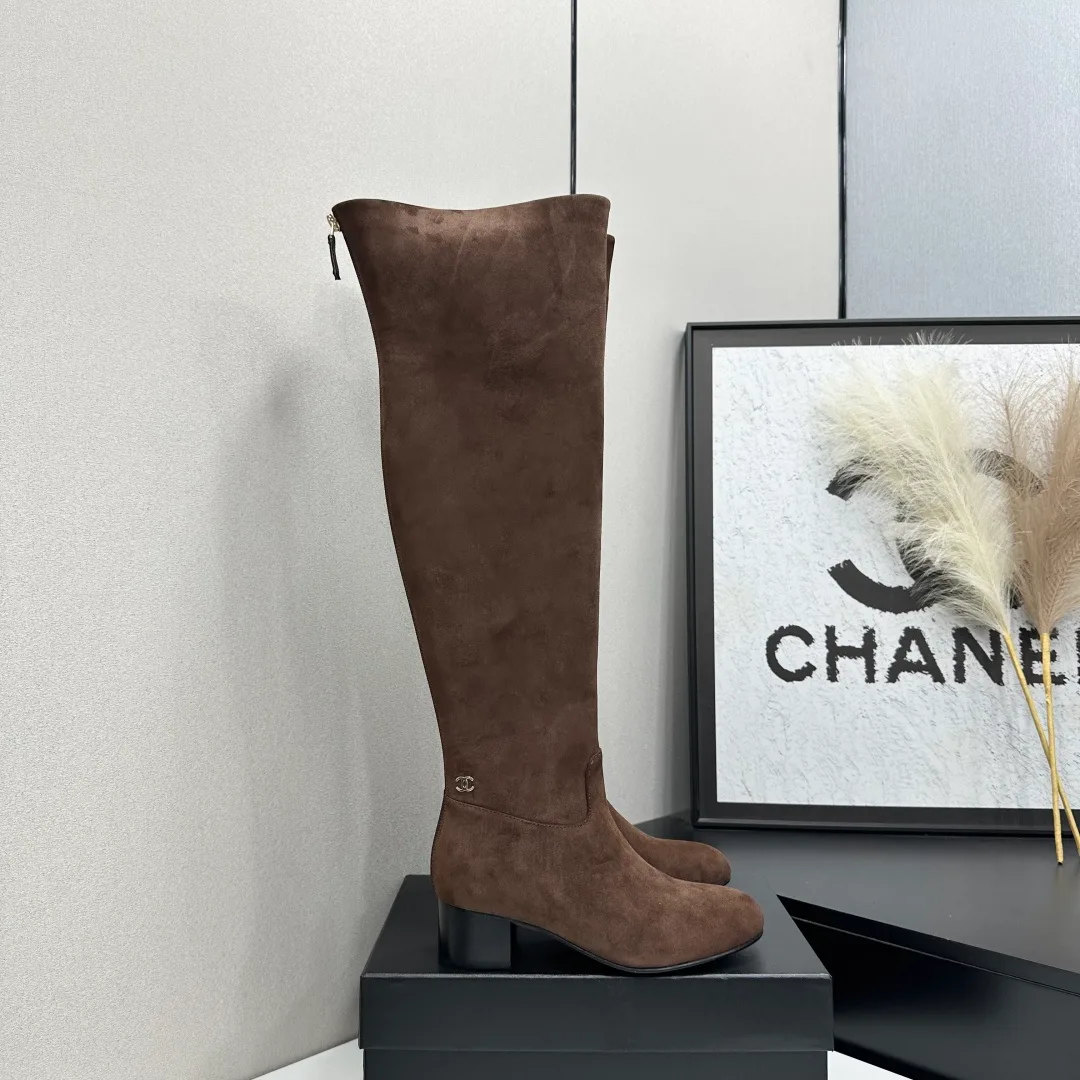 Chanel Cowhide Ankle Boots in Brown · view 1