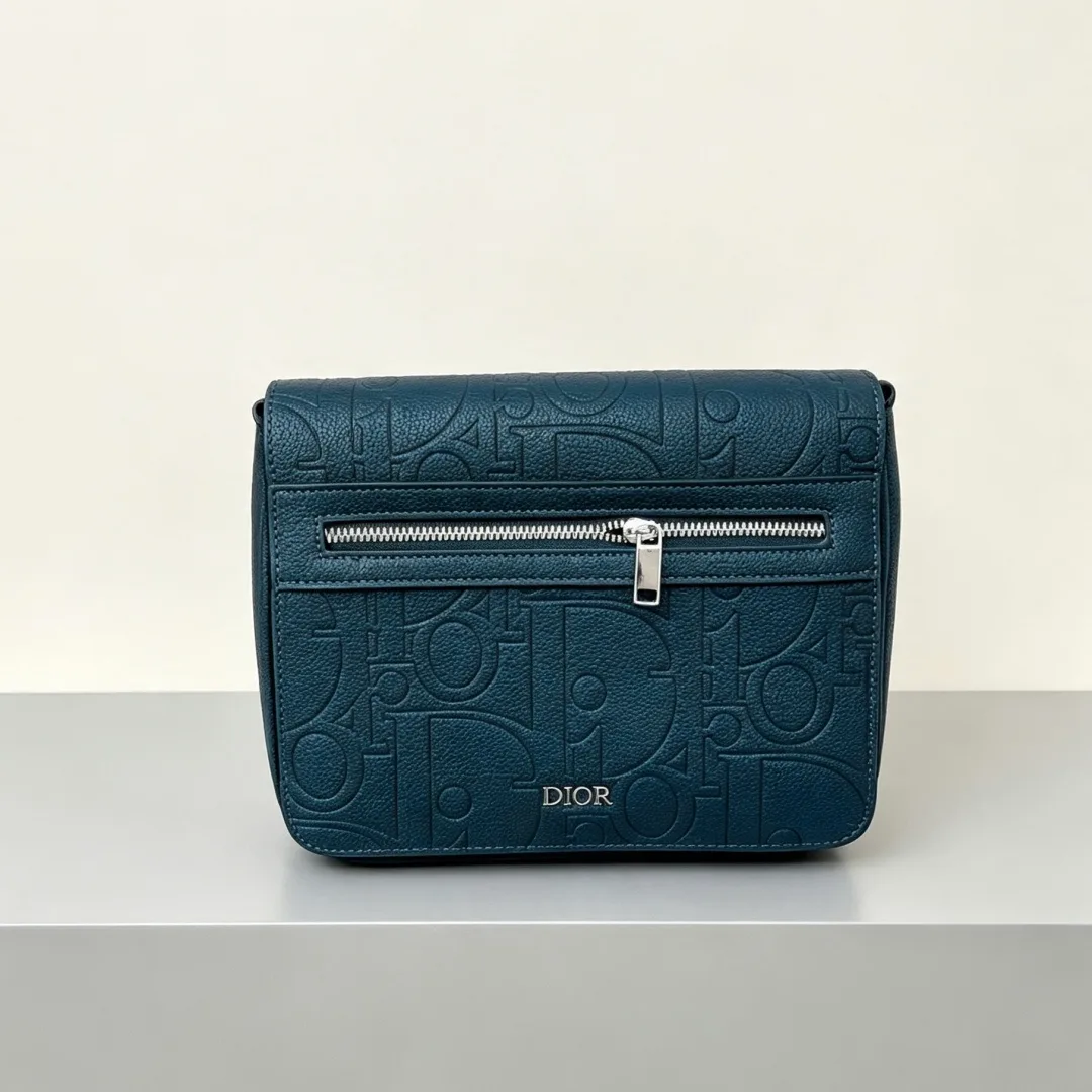 Dior Zip Crossbody Bag in Green & Black & Blue · view 4