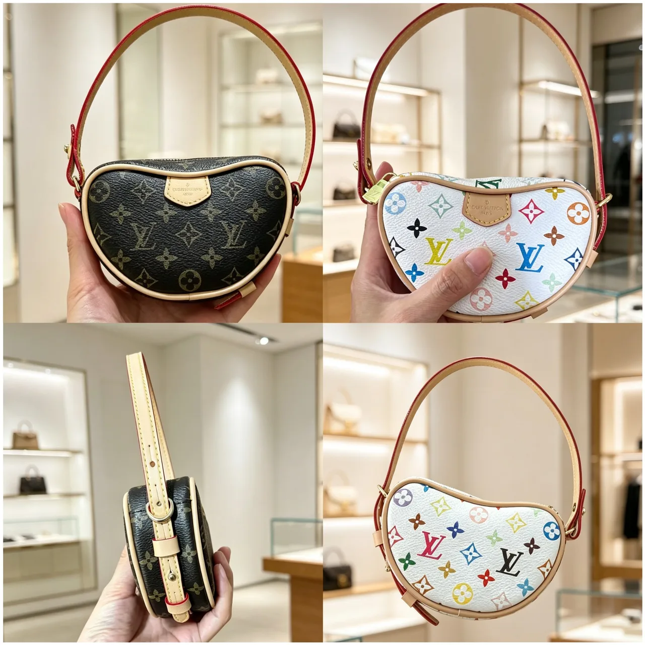 Louis Vuitton Monogram Crescent Bag in Brown & White · view 8