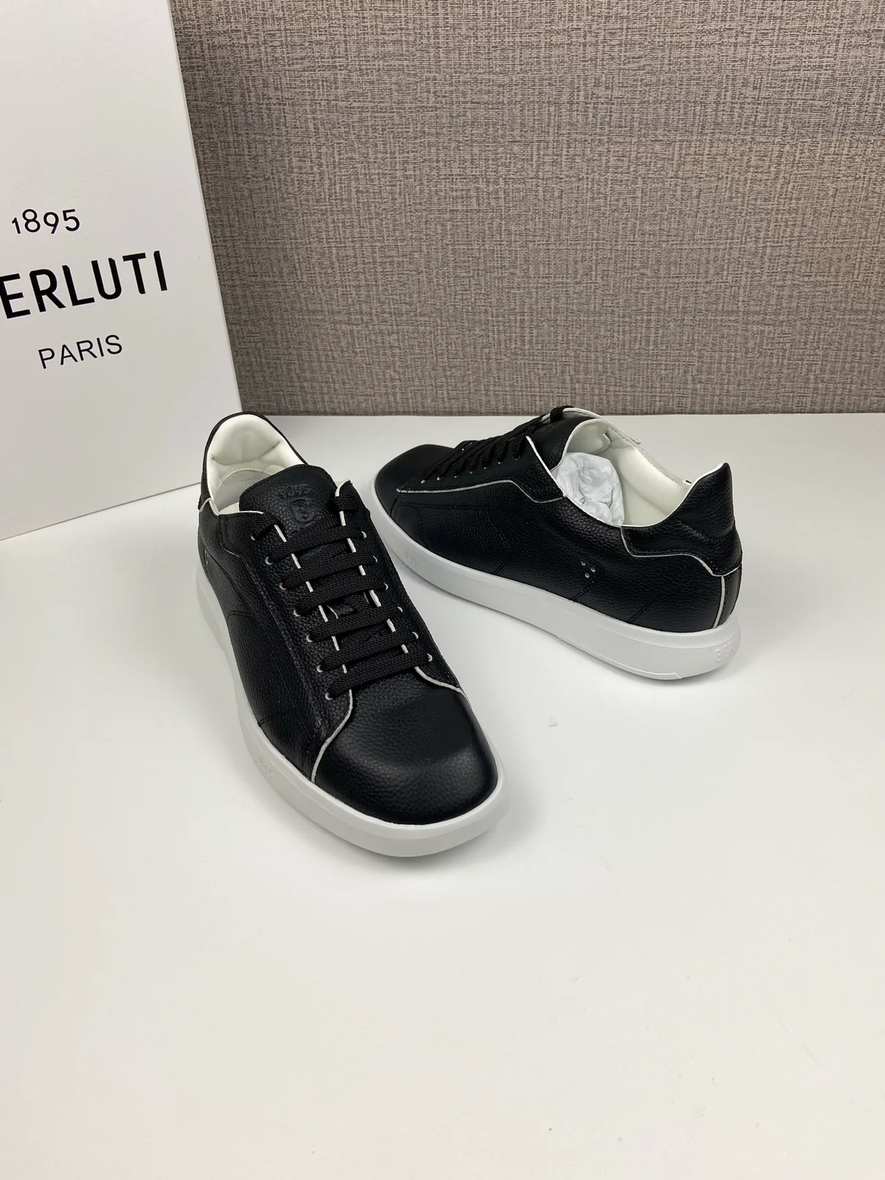 Berluti Leather Sneakers in Black · view 4