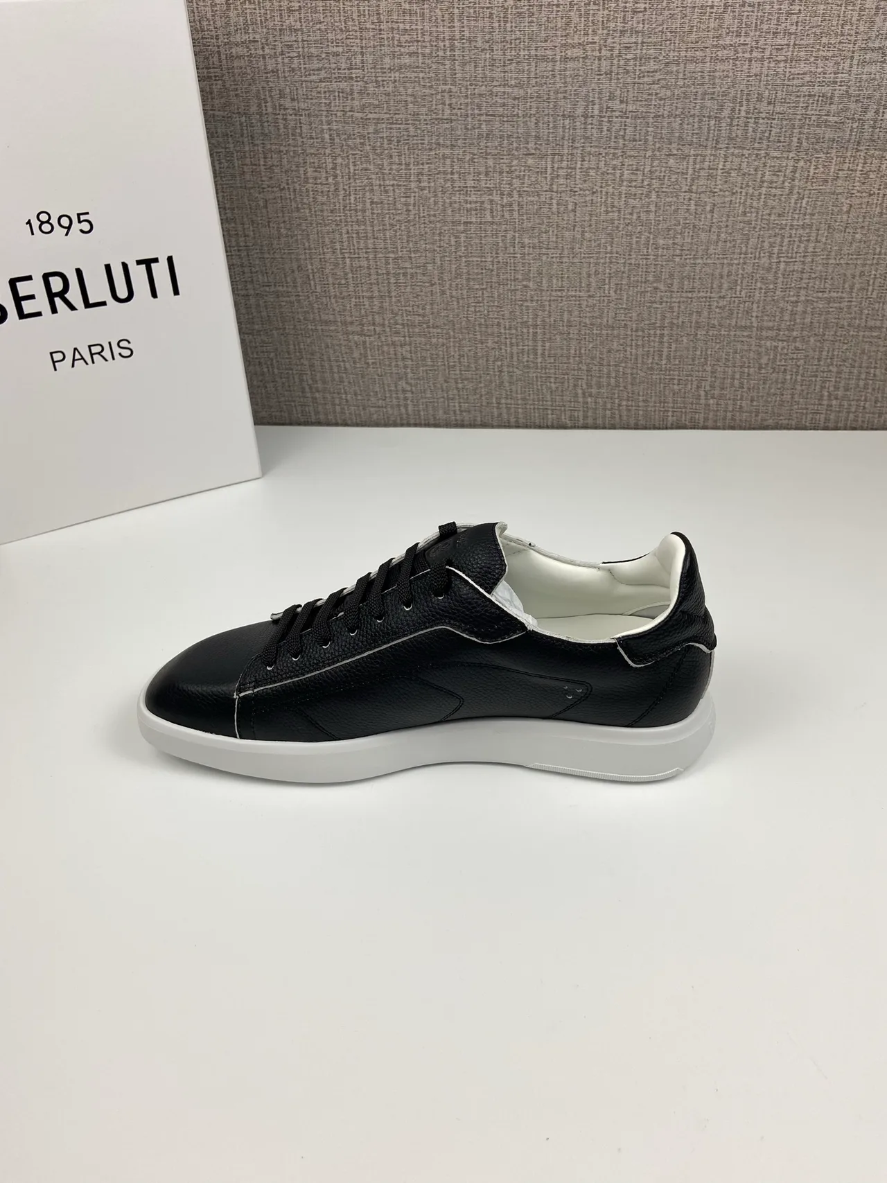 Berluti Leather Sneakers in Black · view 7