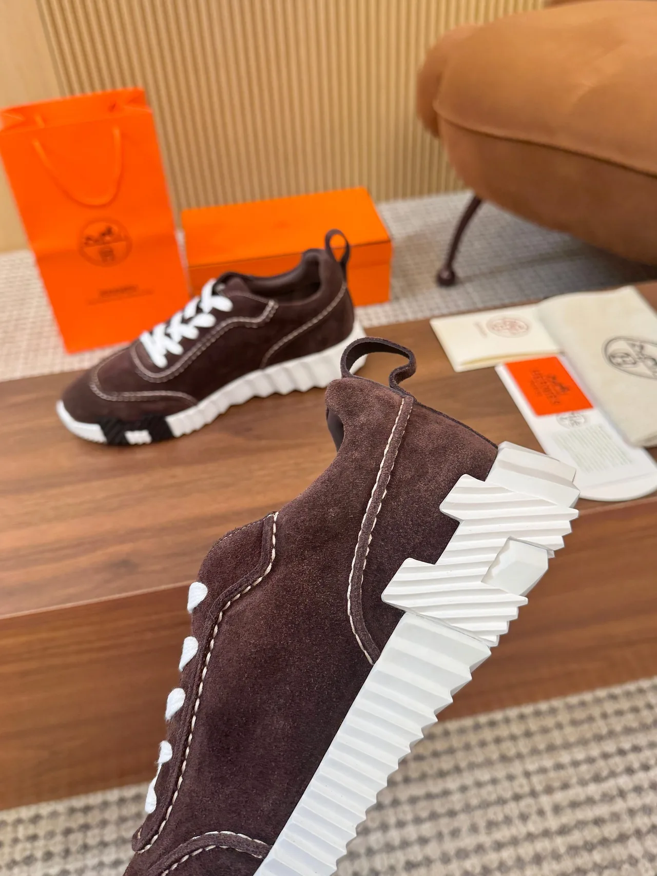 Hermes Sneakers in Brown · view 8