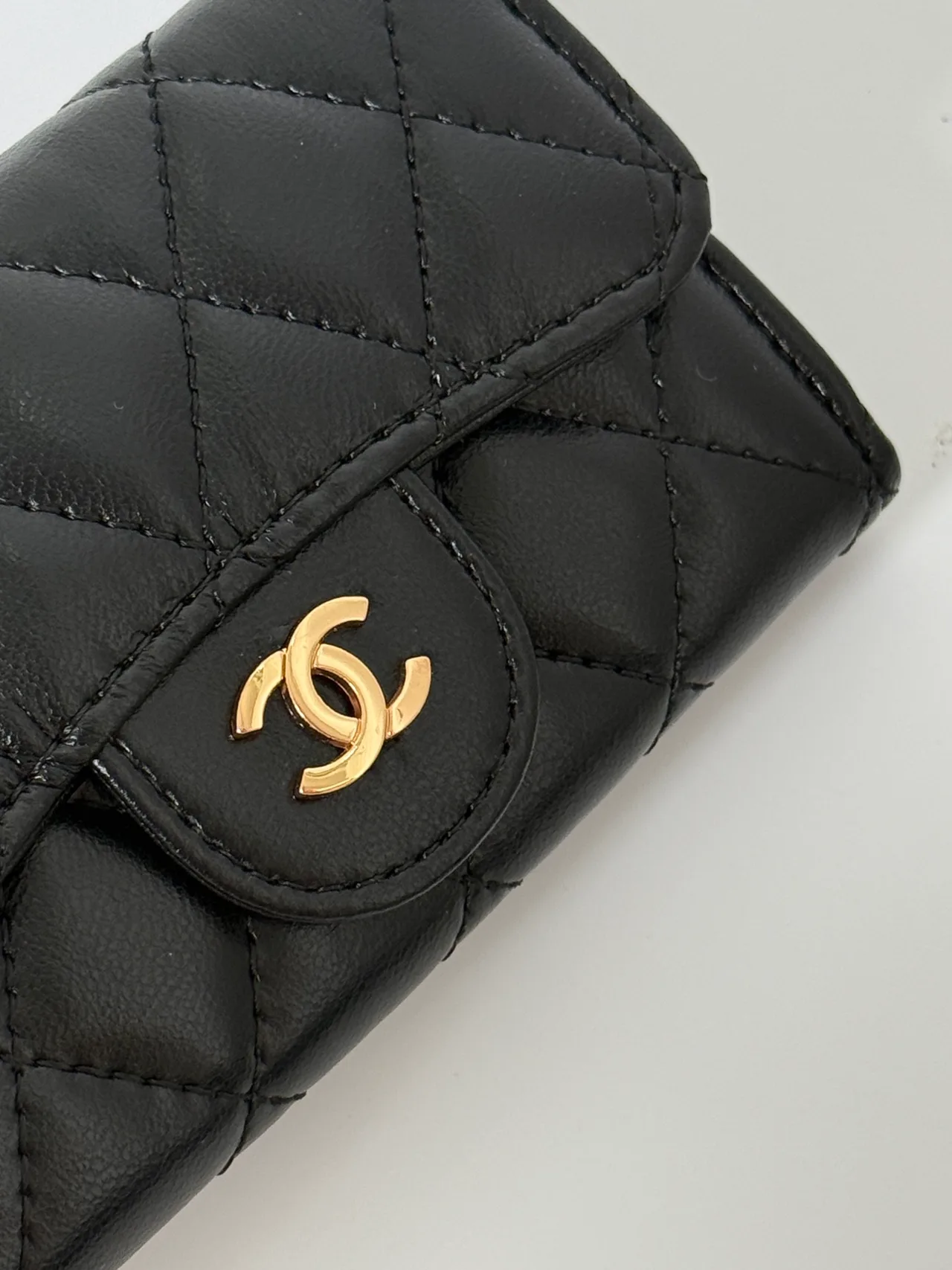 Chanel Quilted Chain Pouch in Black · view 4