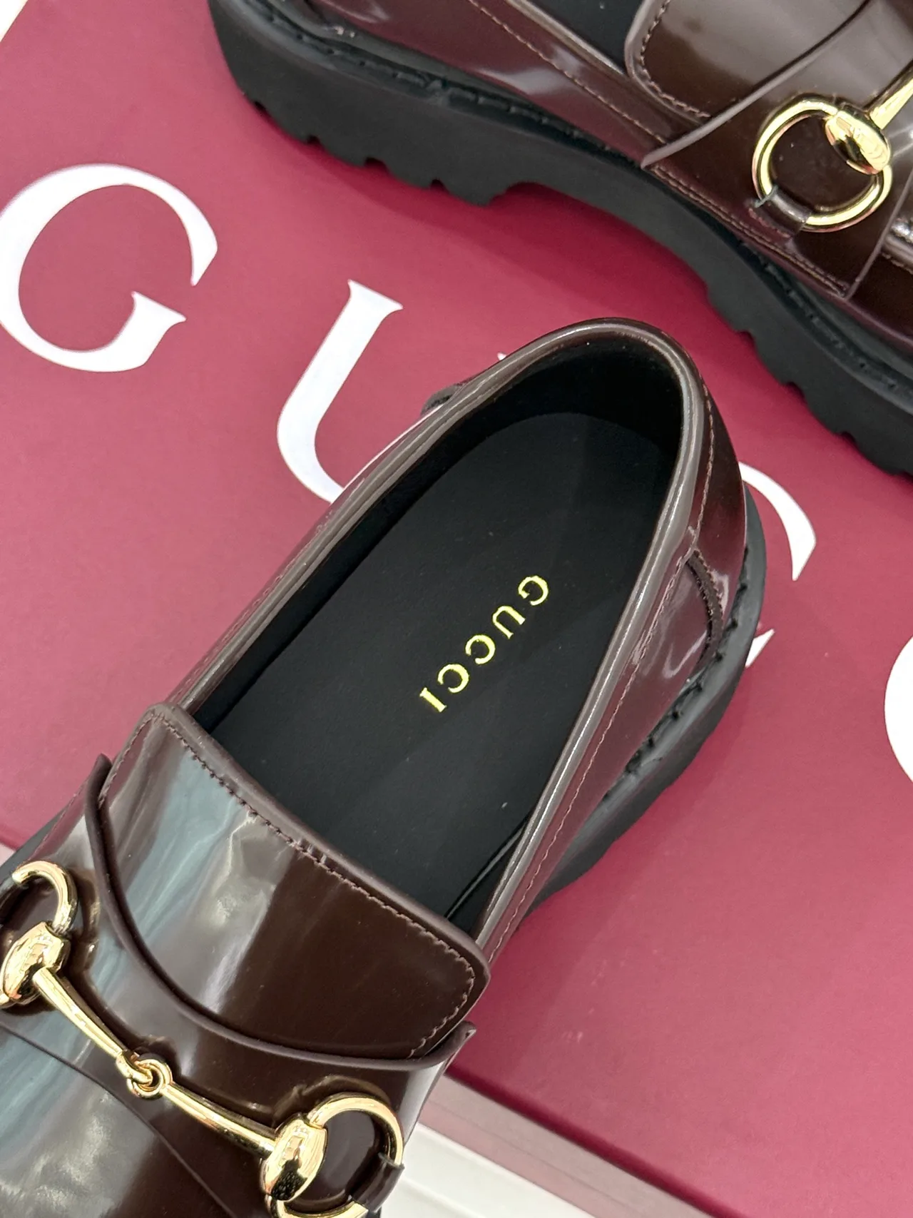 Gucci Horsebit Lug Loafers in Brown · view 8