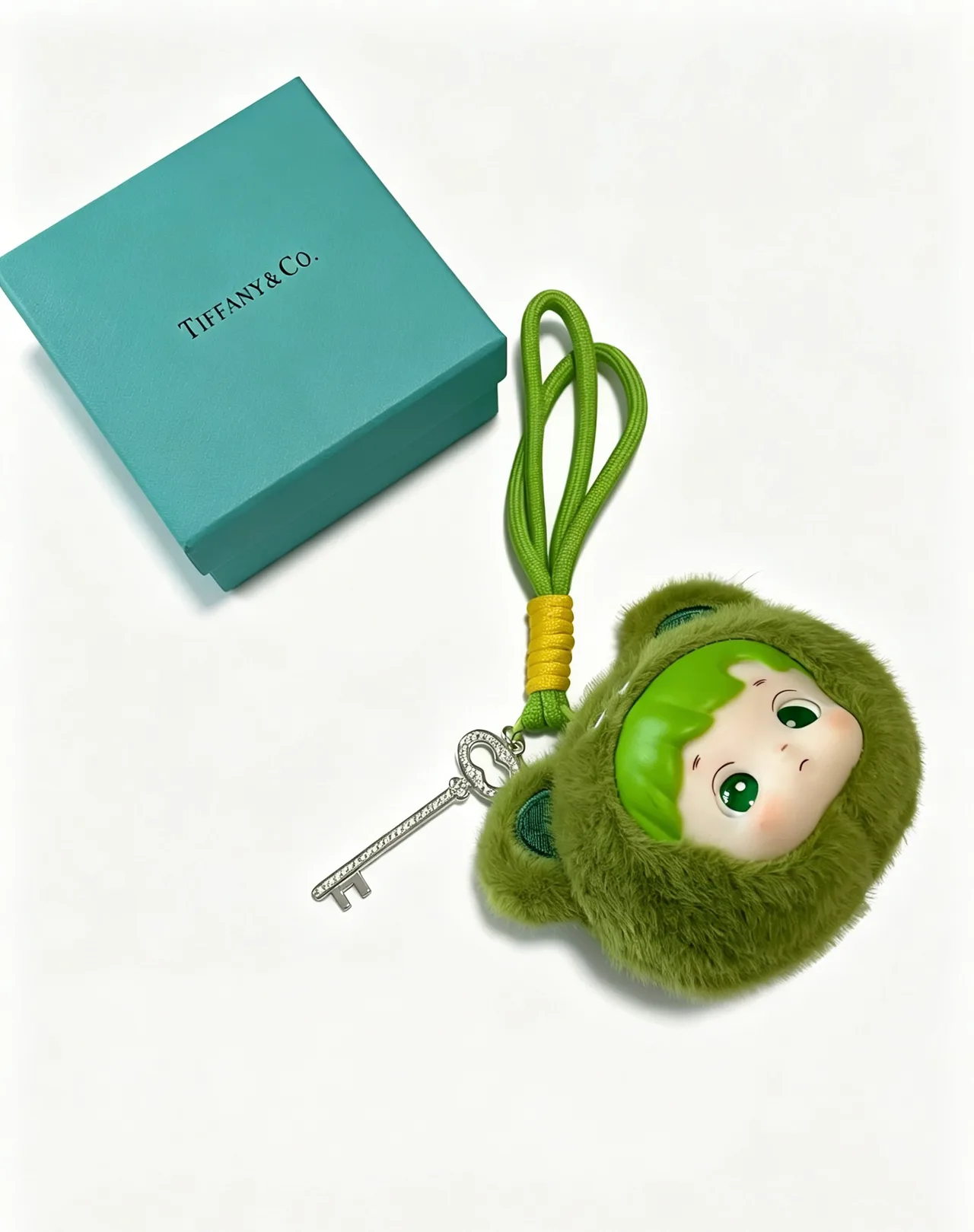 Character Plush Key Holder in Green & Yellow · view 6