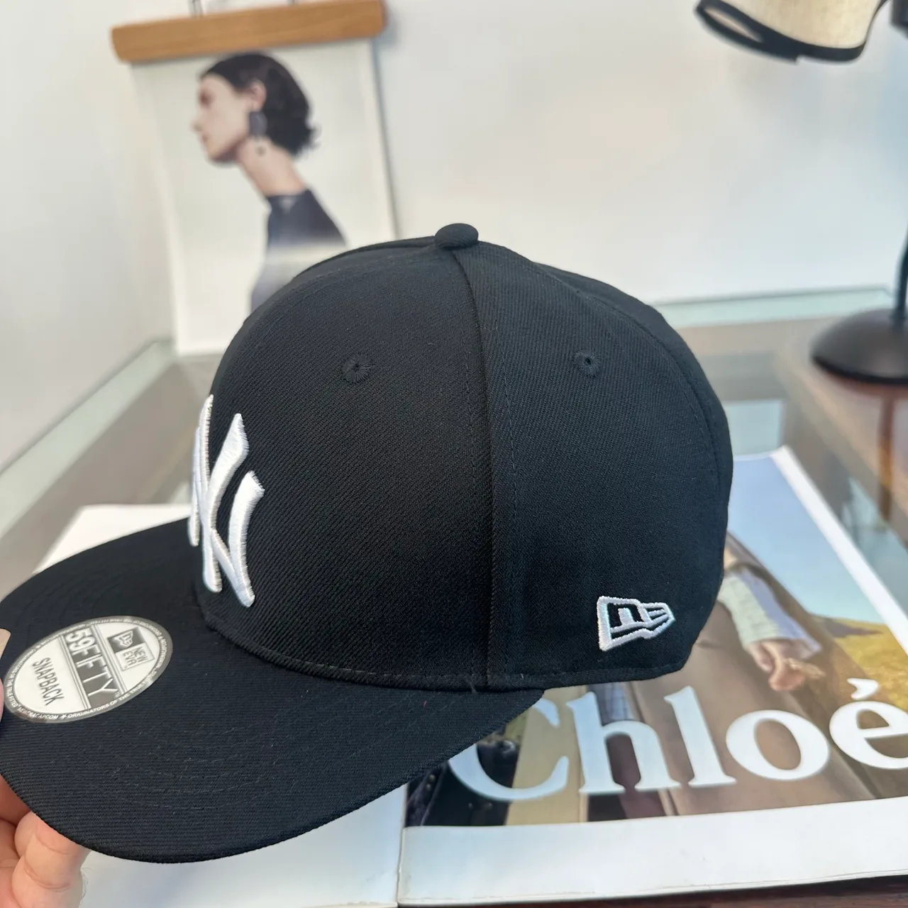 New Era NY Cap in Black & Grey & Green & Red · view 8