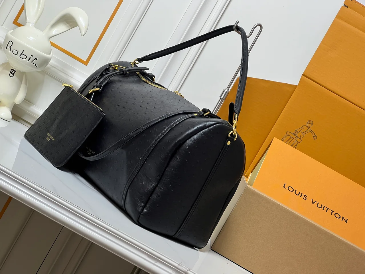 Louis Vuitton Cowhide Canvas Express Travel bag with pictured pouch in Black · view 3