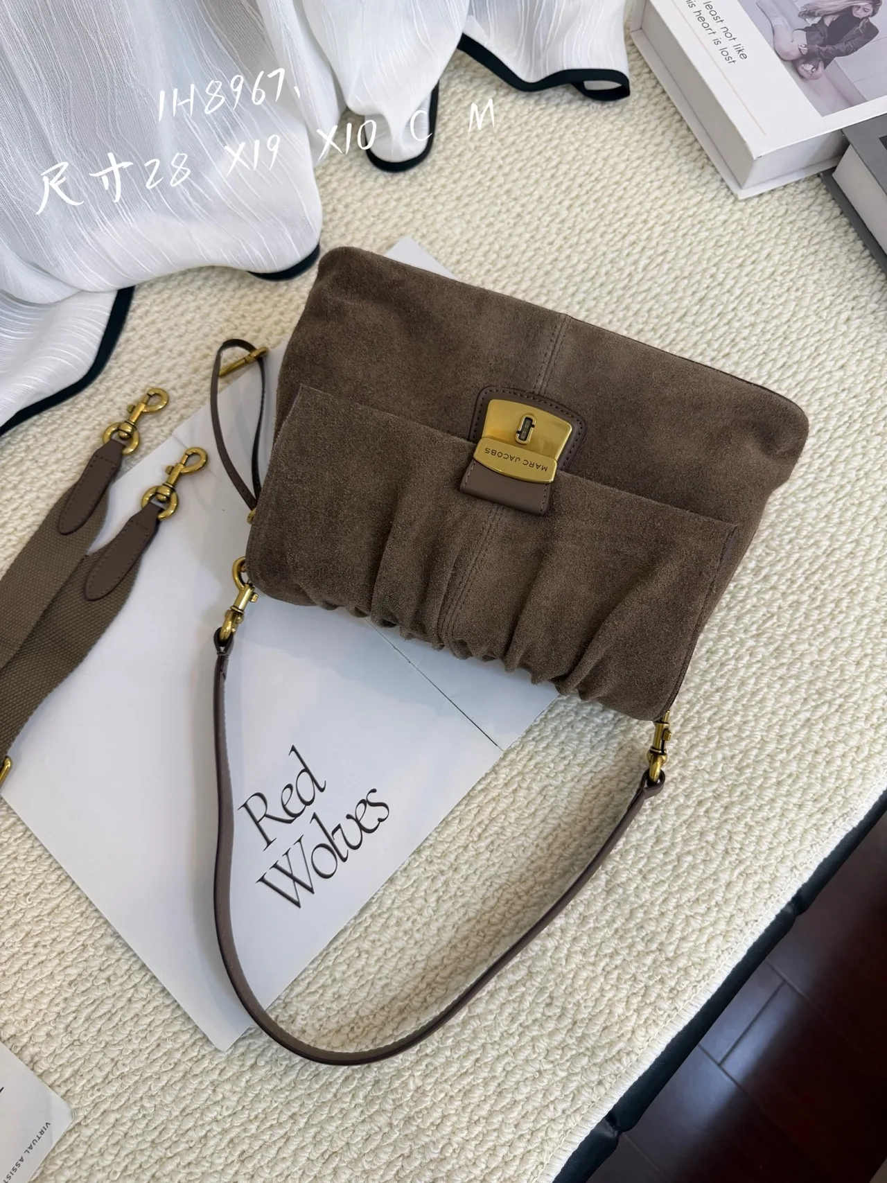 Marc Jacobs Cowhide Suede-Look Top-Handle Bag in Brown · view 1