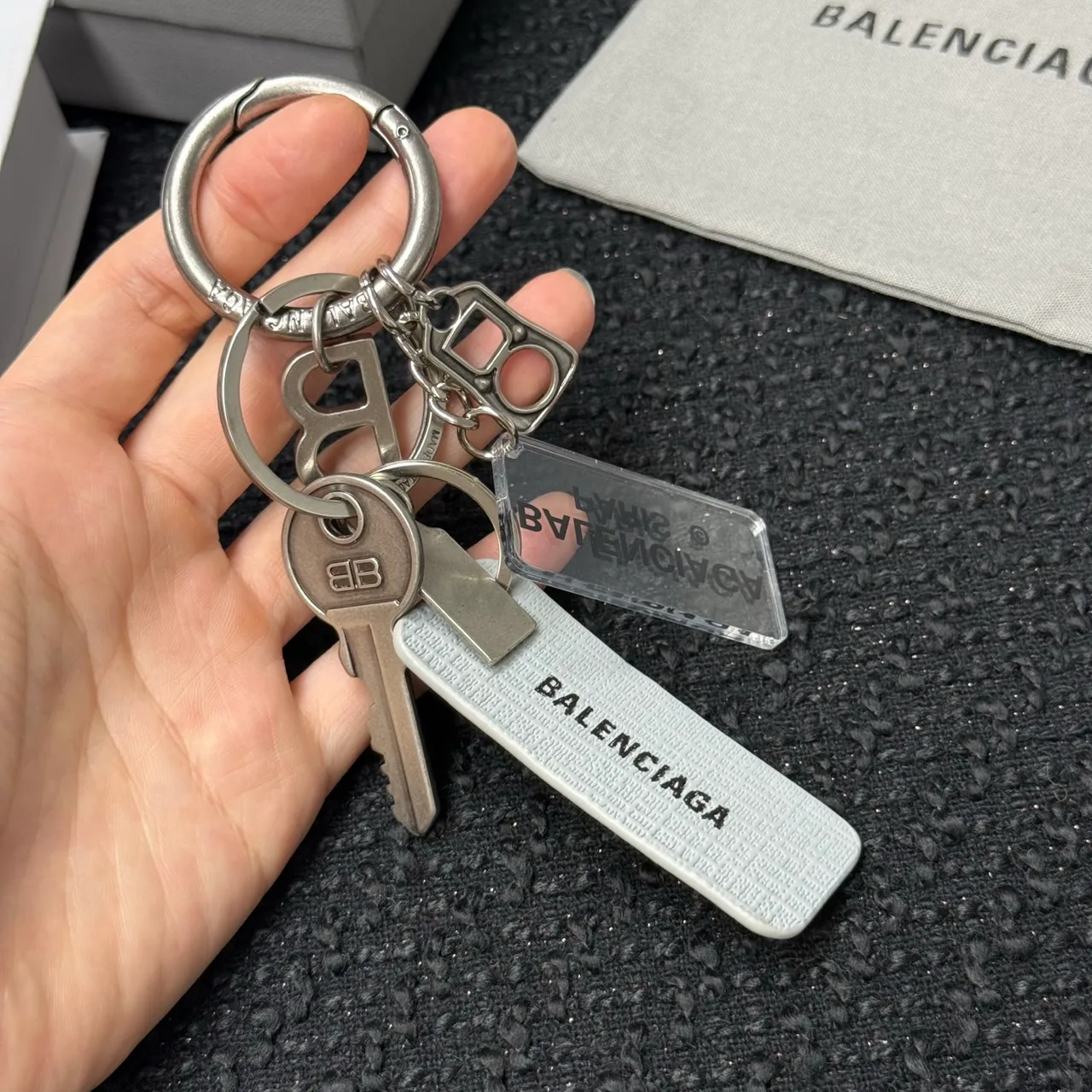 Balenciaga Rodeo Key Charm in Silver · view 7