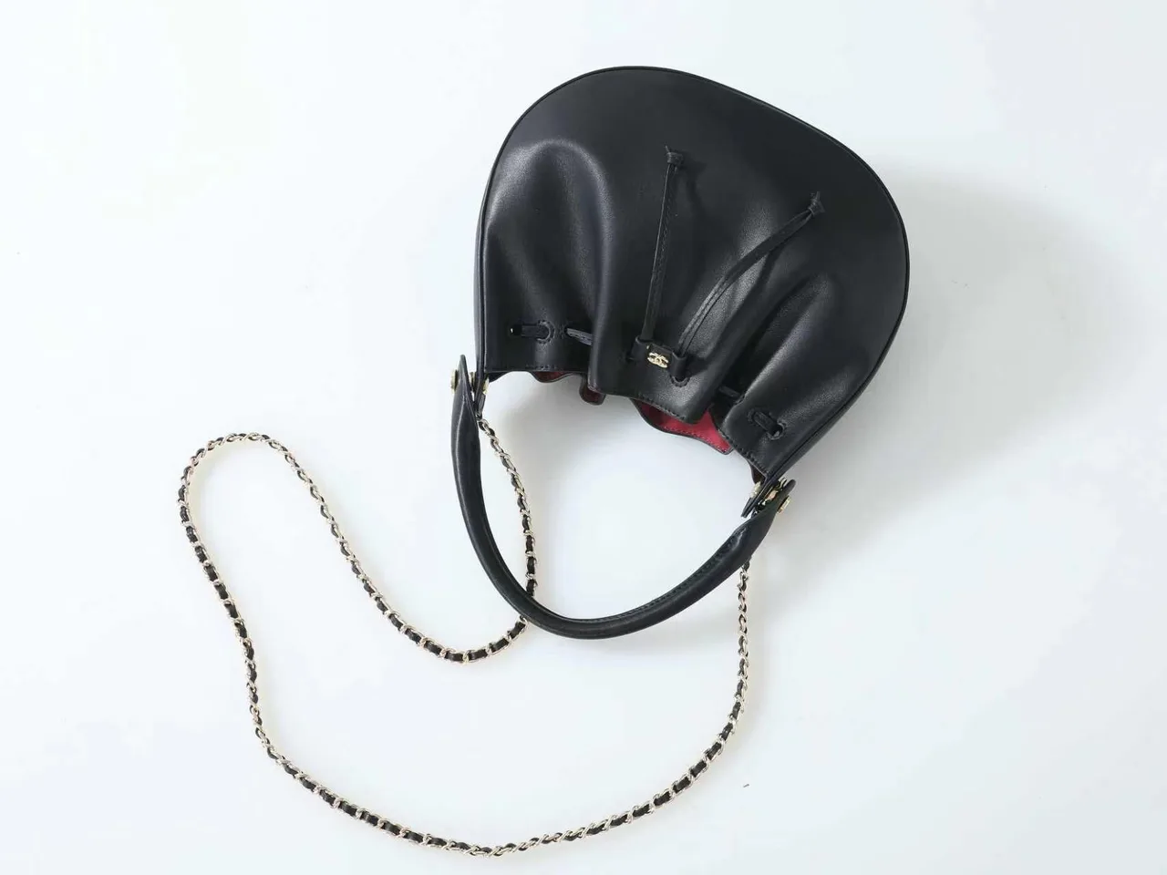 Chanel Woven Bucket Bag in Black · view 4