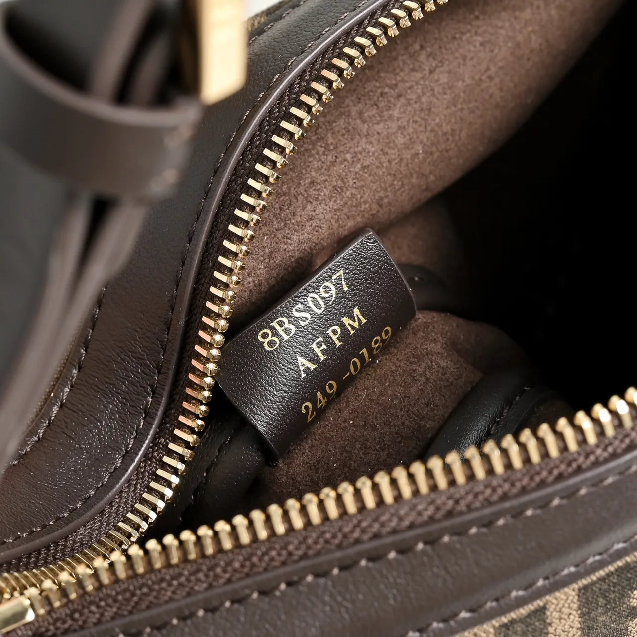 Fendi FF-Monogram Buckle-Flap Shoulder Bag in Brown · view 7