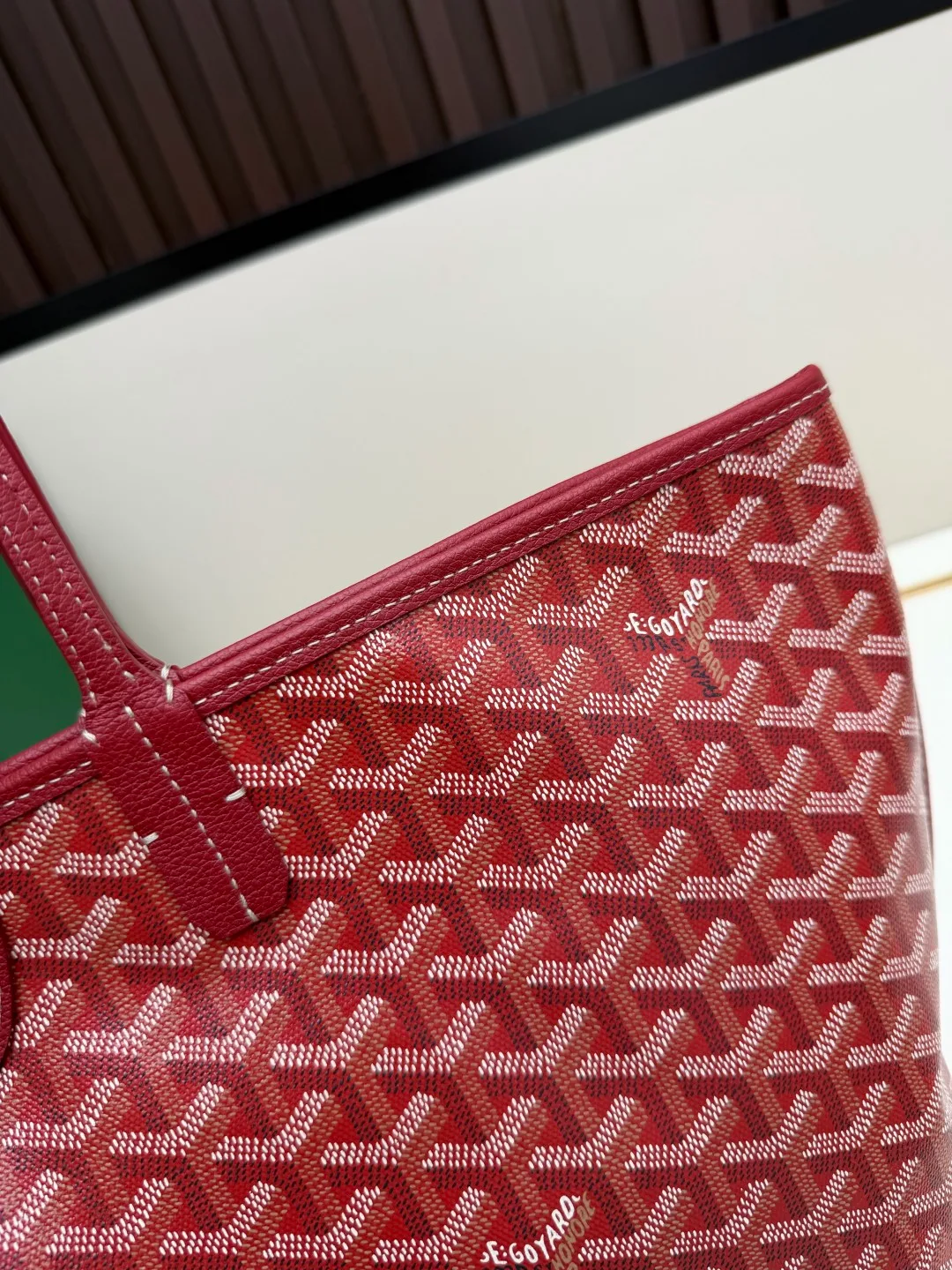 Goyard Canvas Smooth Tote in Red · view 5