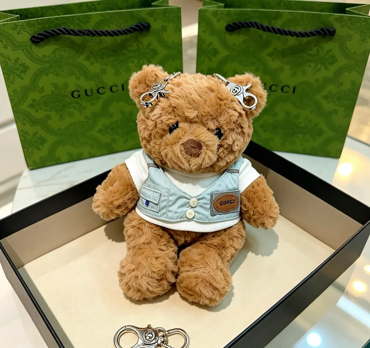 Gucci Teddy Bear Bag Charm in Brown · view 8