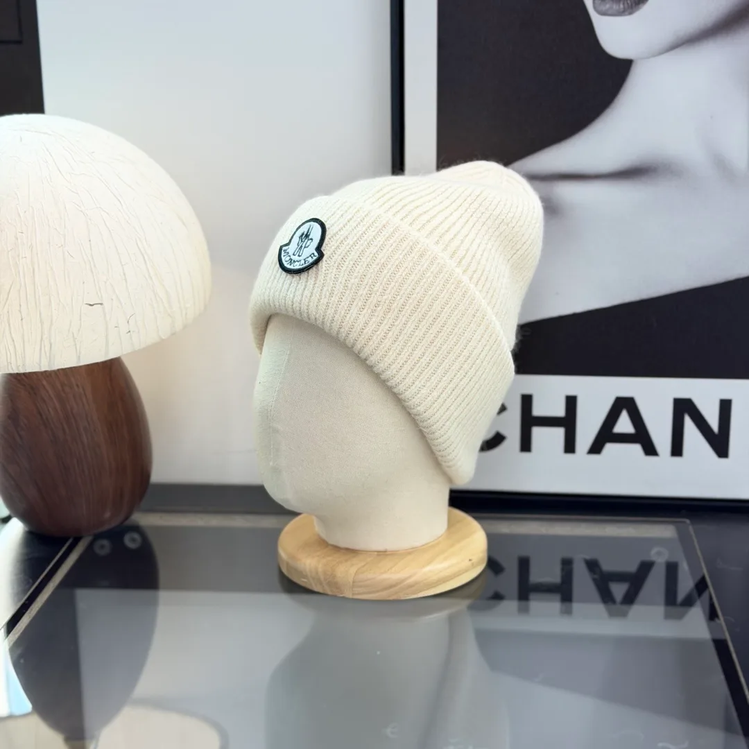 Moncler Beanie in White · view 3
