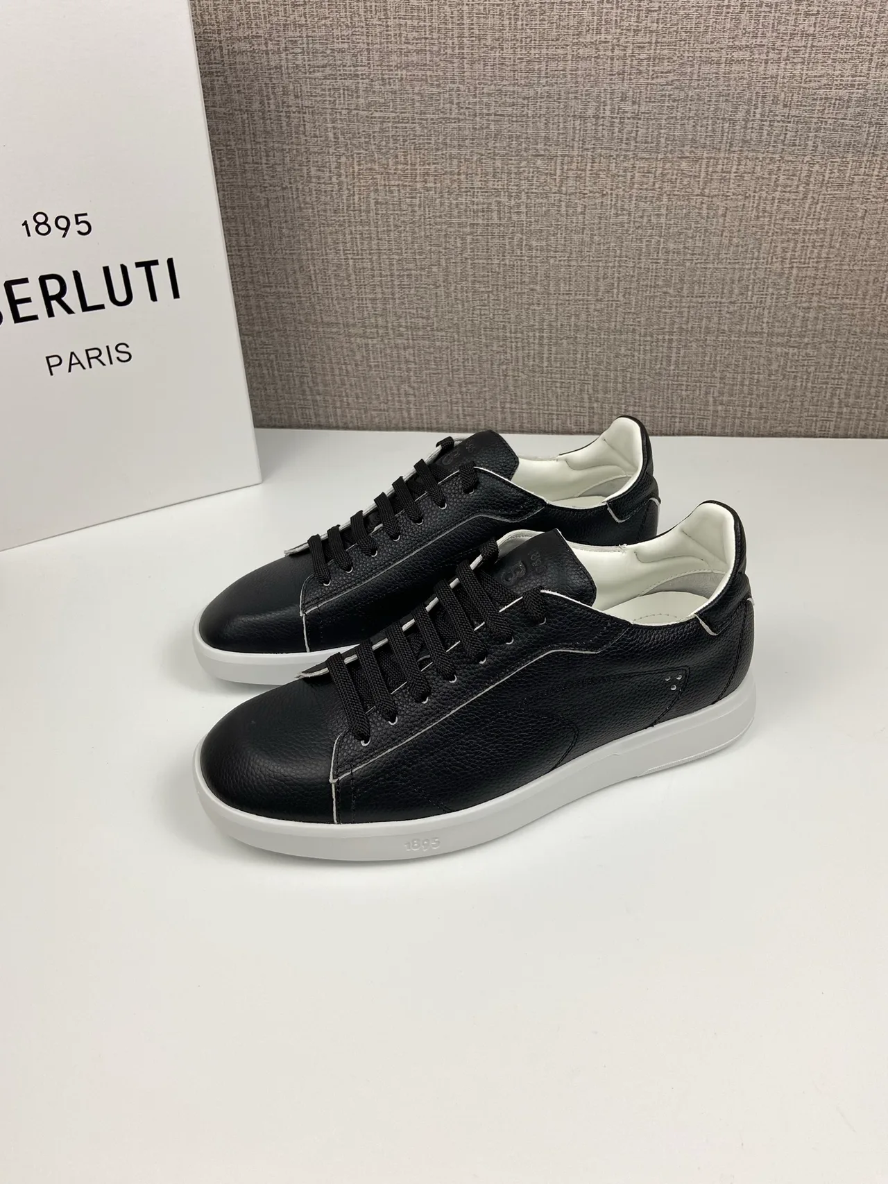Berluti Leather Sneakers in Black · view 5