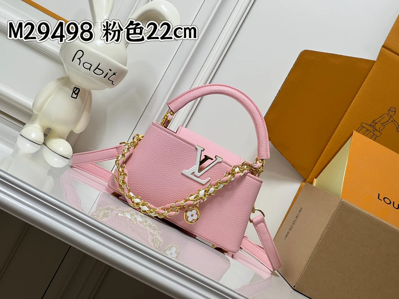 Louis Vuitton Cowhide Top-Handle Bag in Pink · view 1