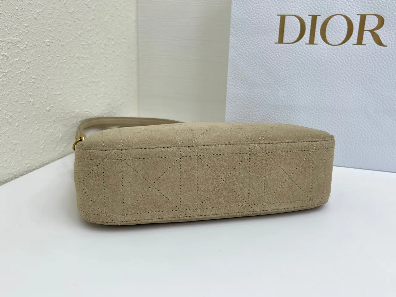 Dior Quilted Handbag in Beige · view 8