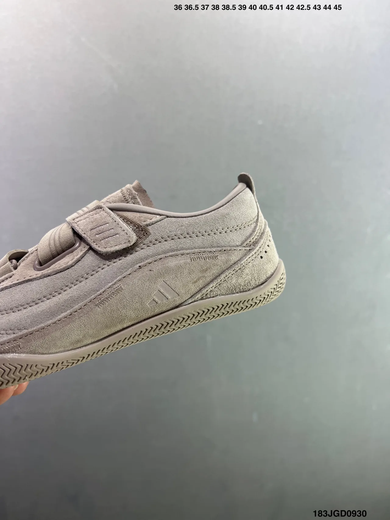 Adidas Suede-Look Strap Low-Top Sneakers in Grey · view 5