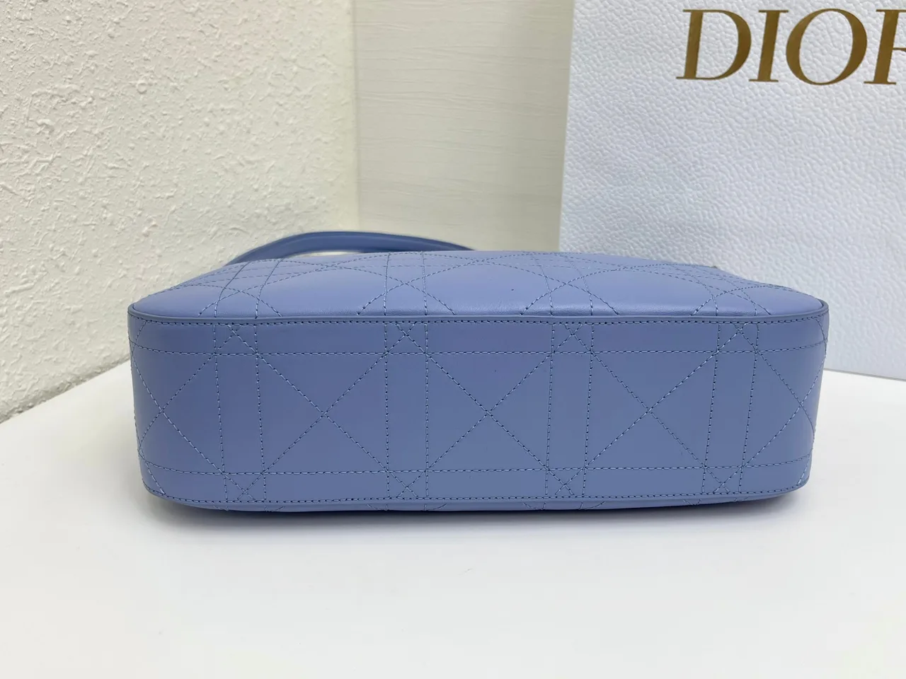 Dior Quilted Hobo Bag in Blue · view 7