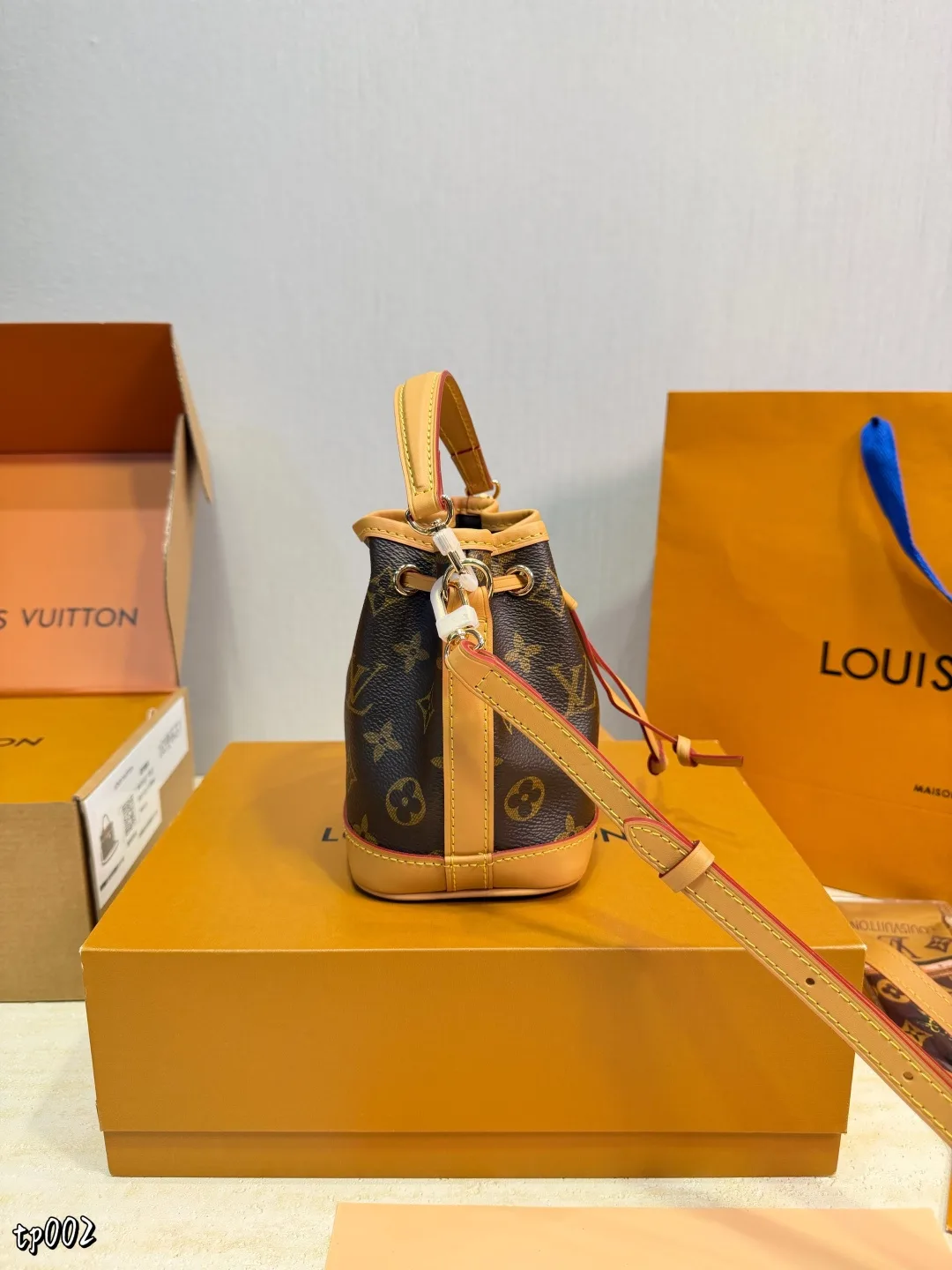 Louis Vuitton Nano Noe Bucket Bag in Brown · view 4