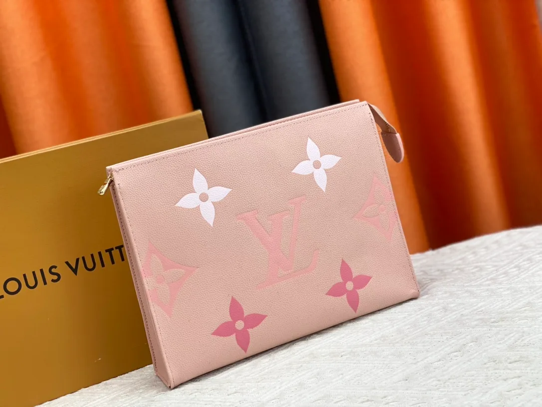 Louis Vuitton Canvas Zip Pouch in Pink · view 2