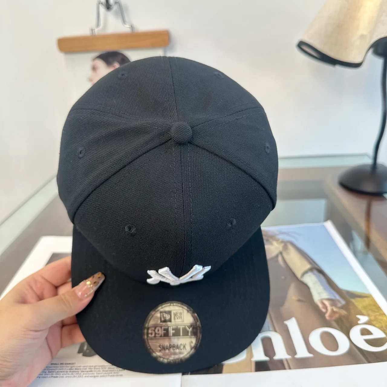 New Era NY Cap in Black & Grey & Green & Red · view 6