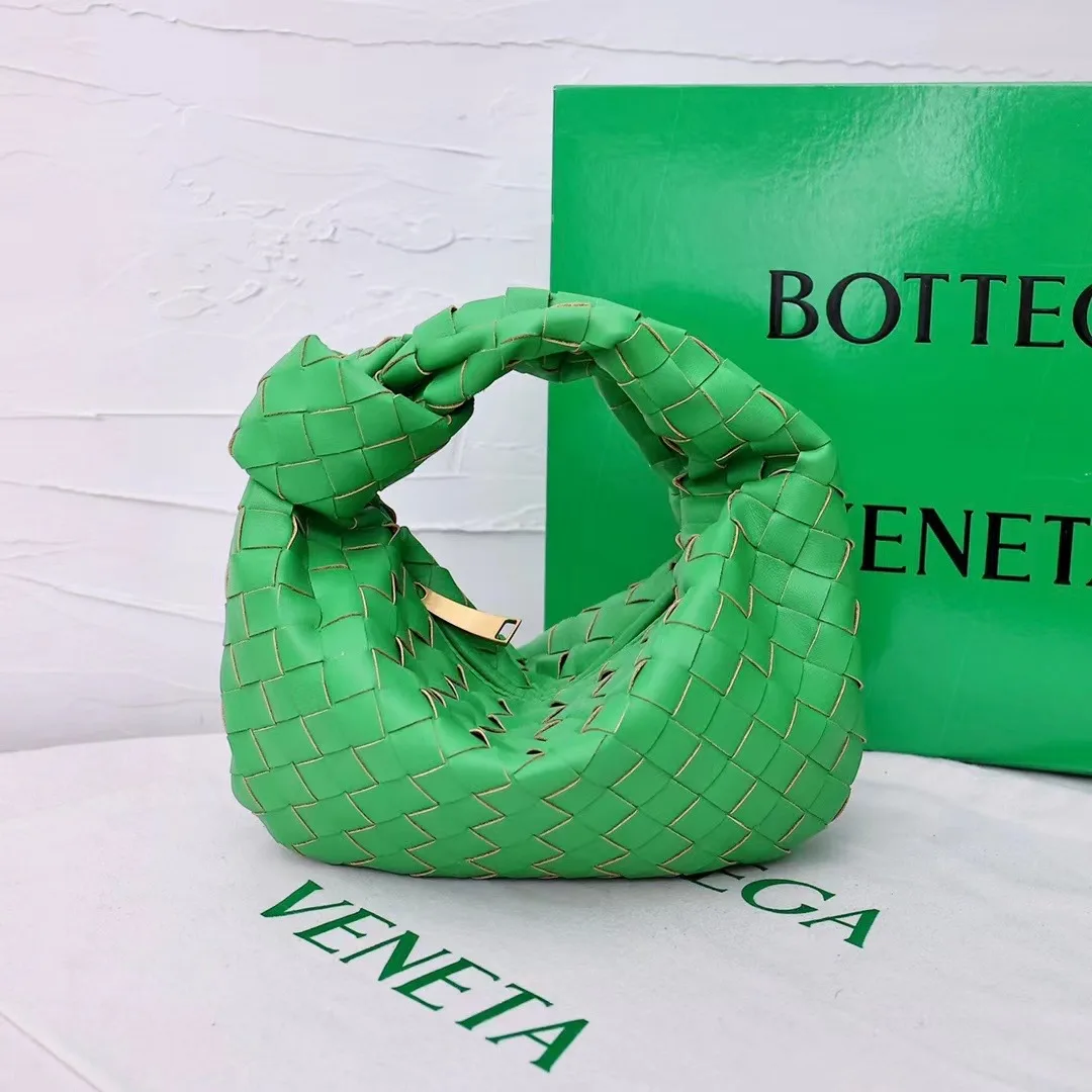 Bottega Veneta Sheepskin Woven Hobo Bag in Green · view 1