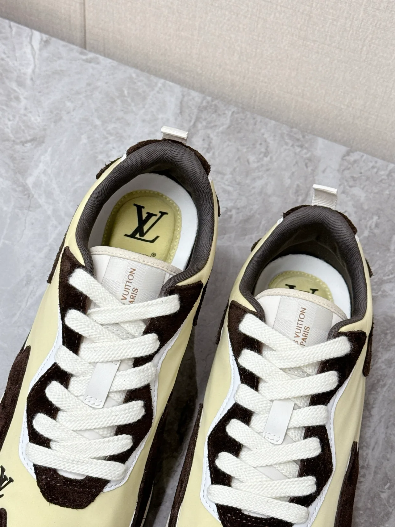 Louis Vuitton Nylon Smooth Sneakers in Cream · view 7