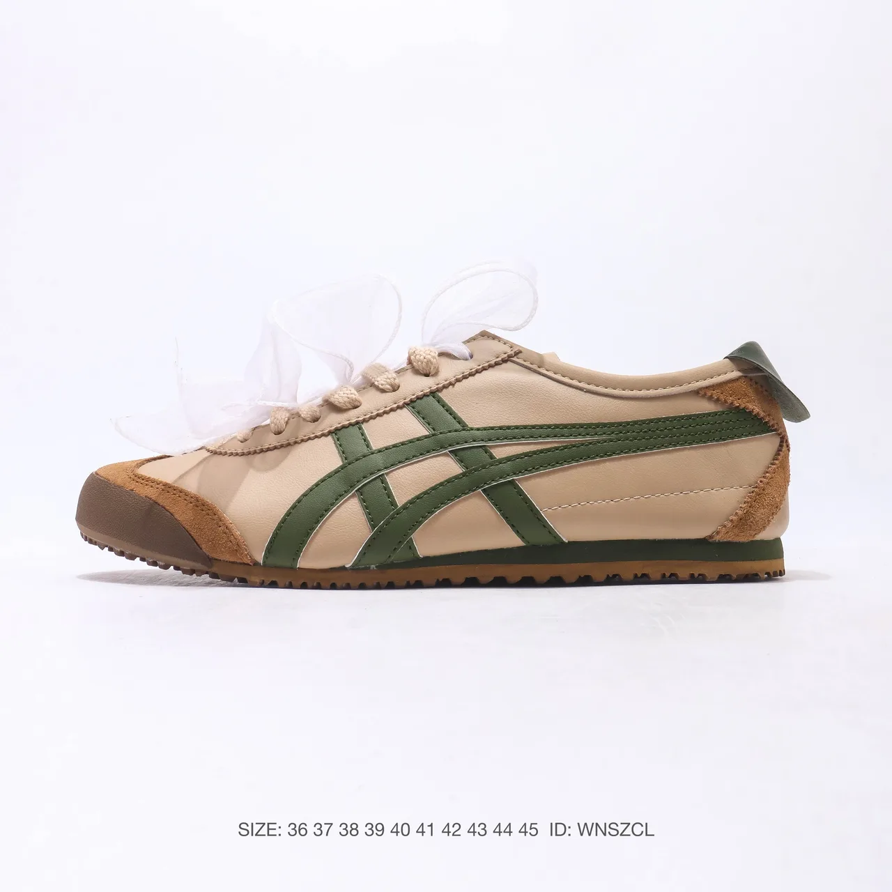 Onitsuka Tiger Sneakers in White & Grey & Silver & Tan · view 4
