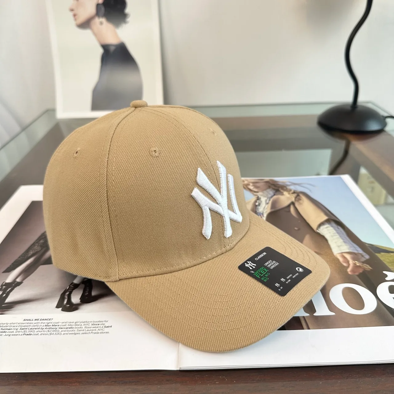 NY Letter Baseball Cap in Brown · view 2