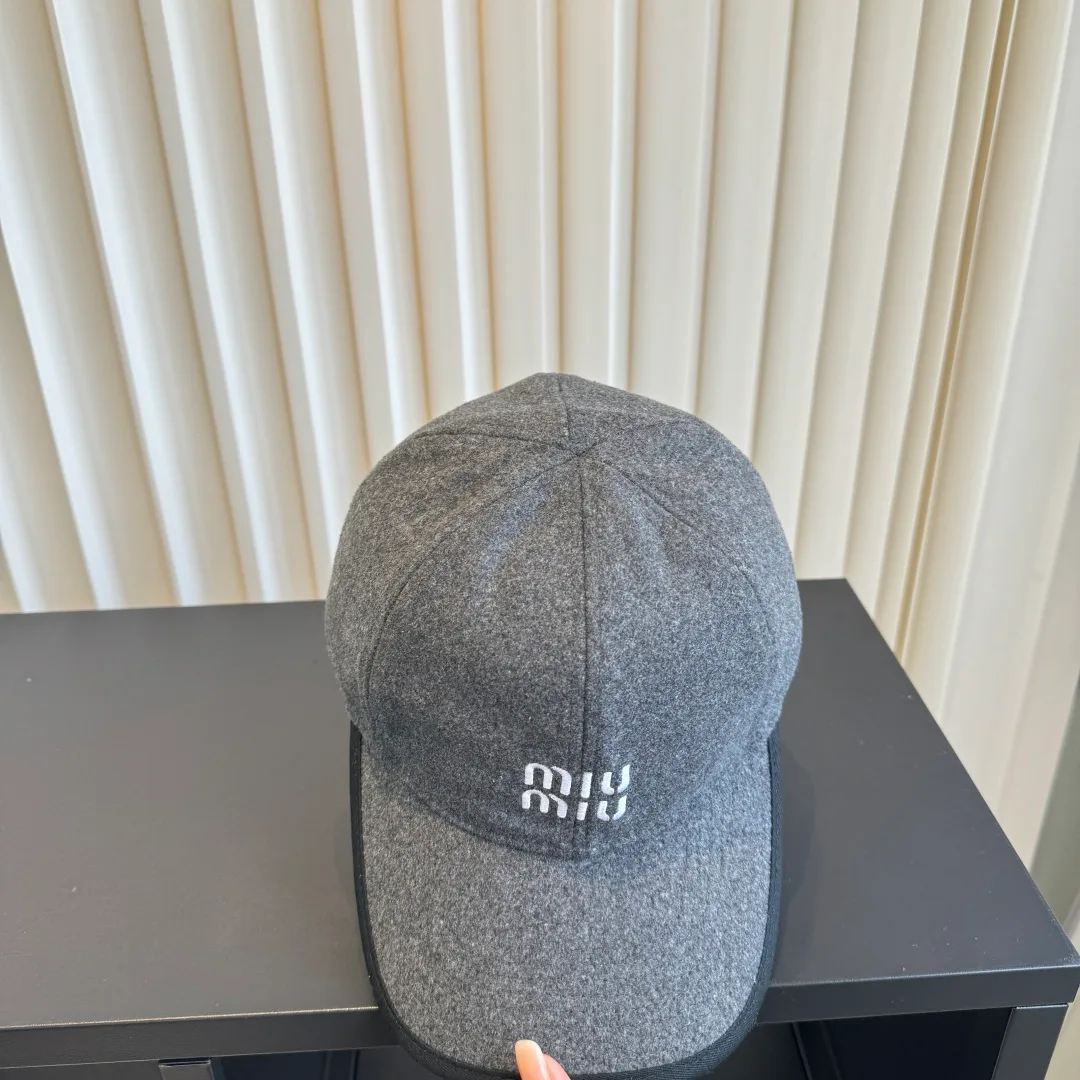 Miu Miu Baseball Cap in Grey · view 1