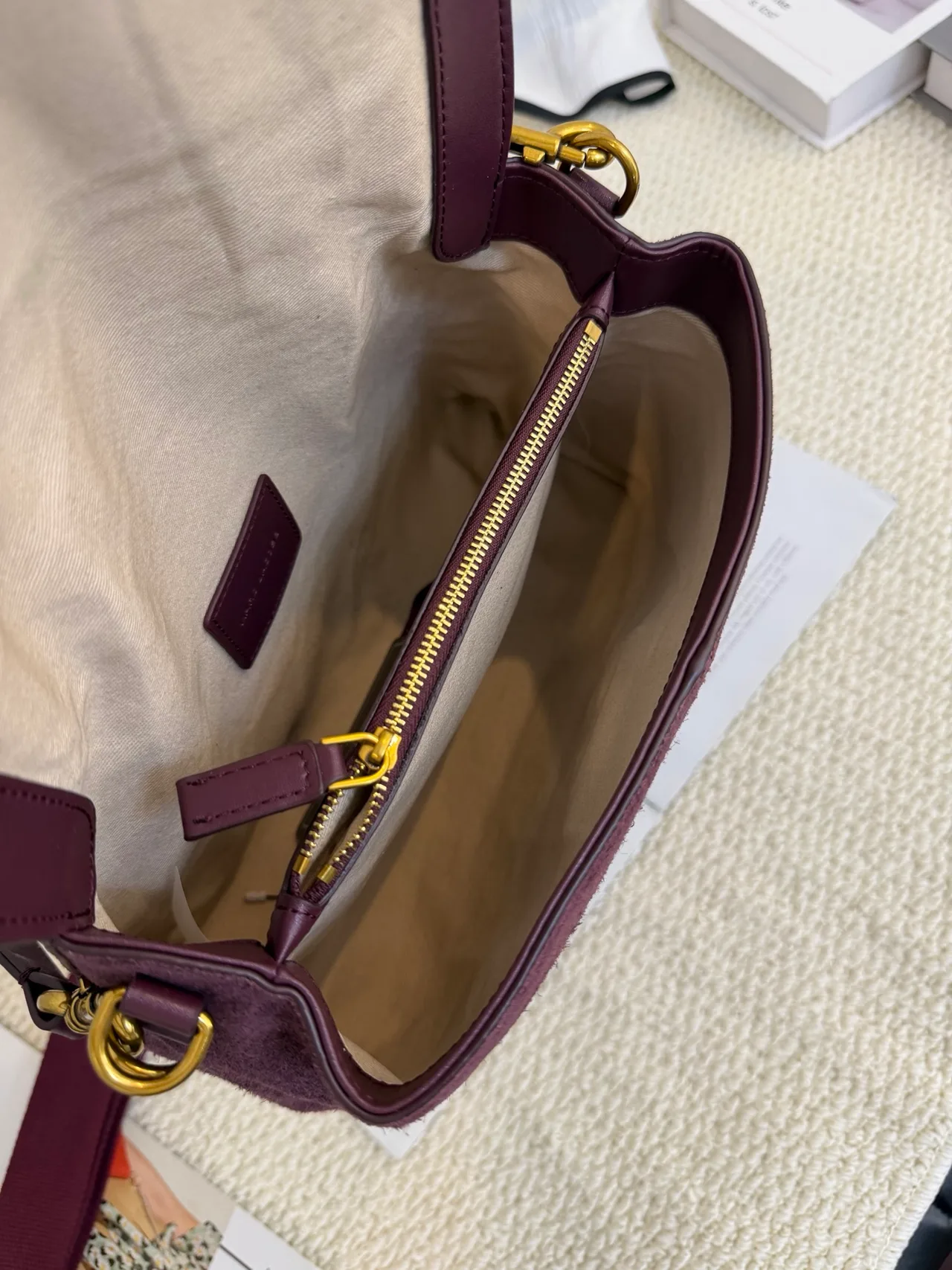 Marc Jacobs Cowhide Clutch in Burgundy · view 8