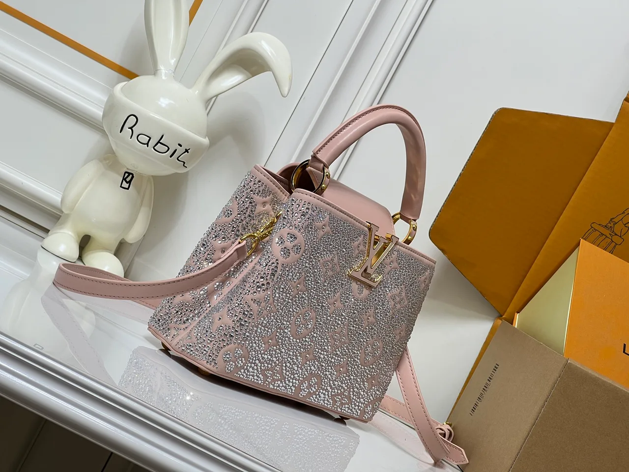 Louis Vuitton Cowhide Quilted Top-Handle Bag in Pink · view 2