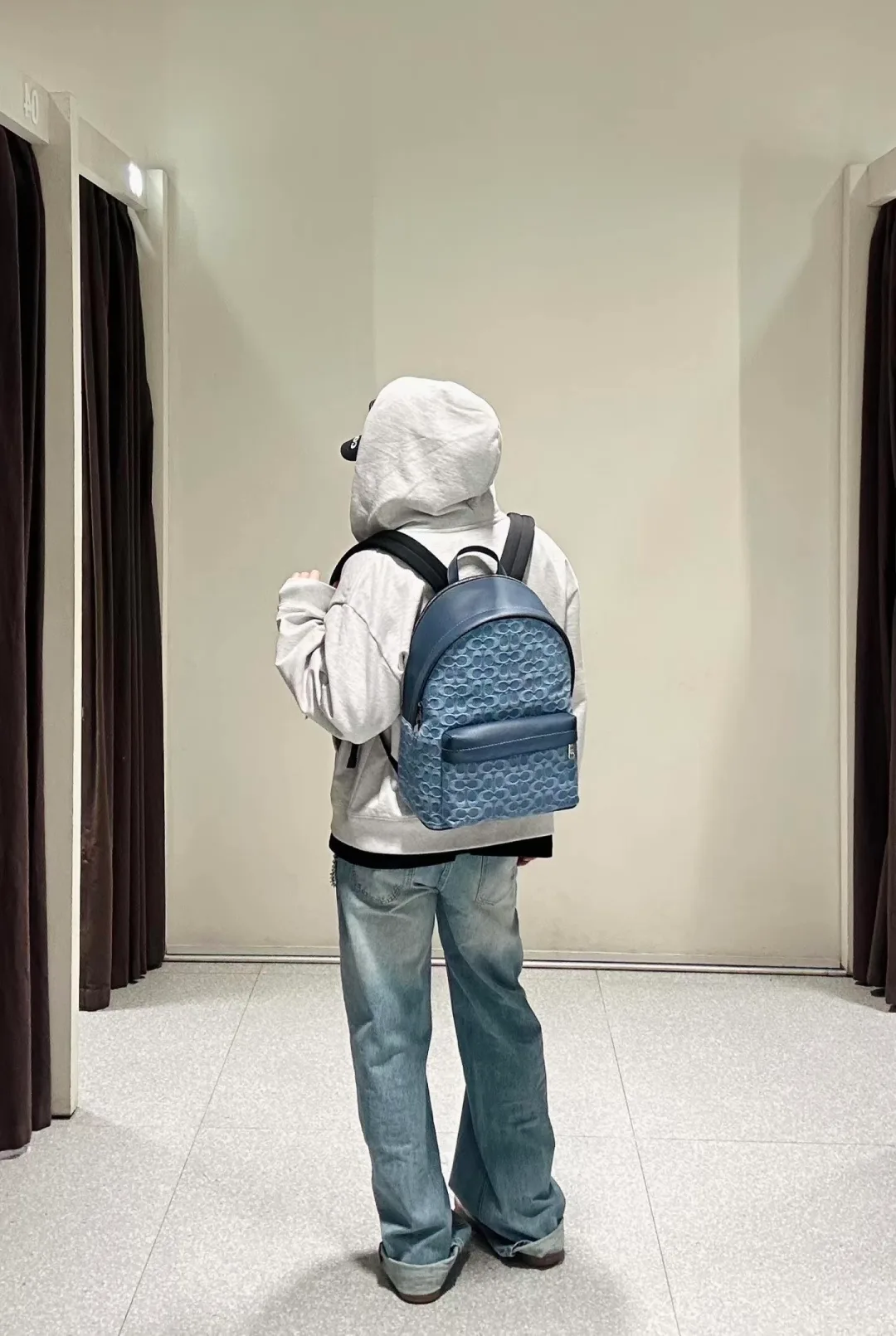 Coach Signature backpack in Blue & Grey · view 3