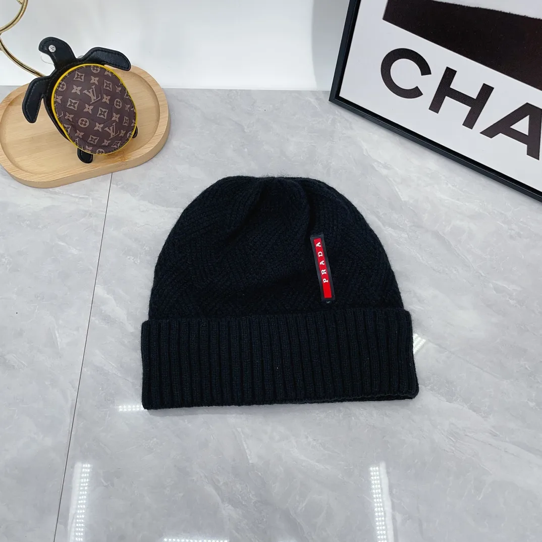 Prada Ribbed Beanie and Scarf Set in Black · view 6