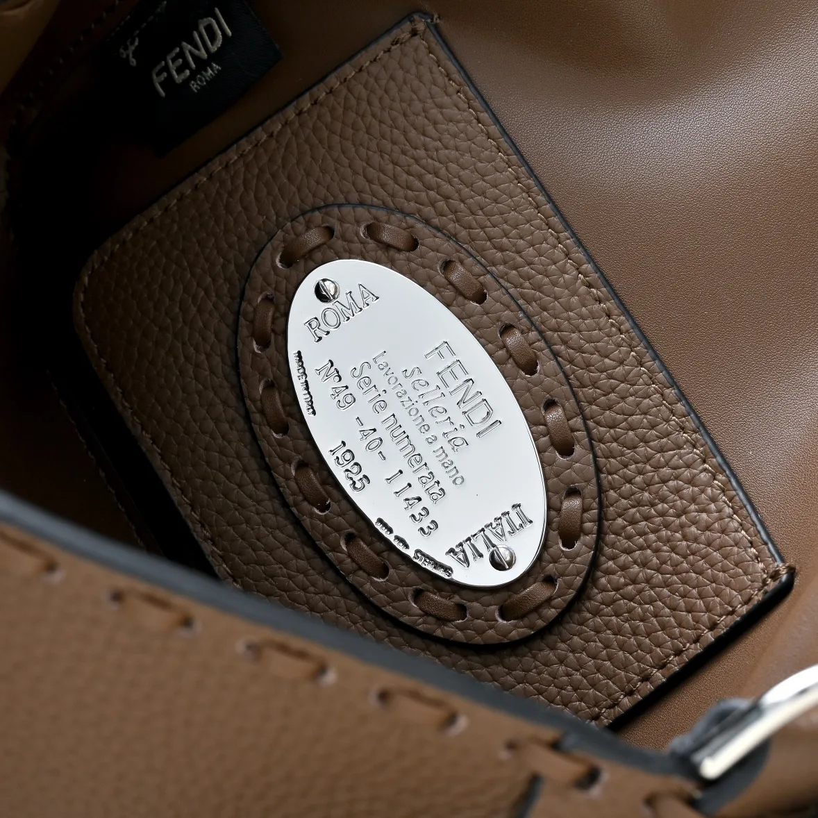 Fendi Baguette Smooth Bag in Brown · view 8