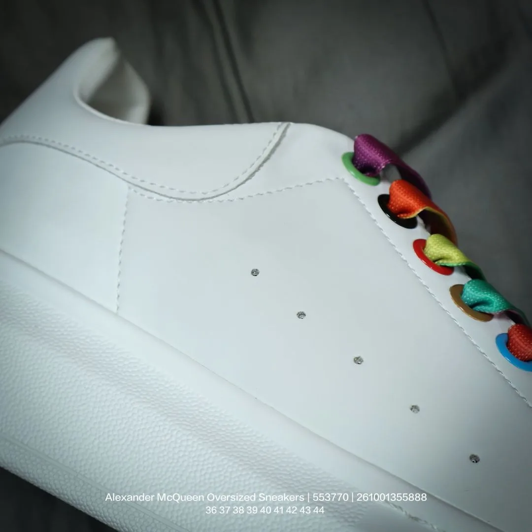 Alexander McQueen Lambskin Smooth Sneakers in White · view 7