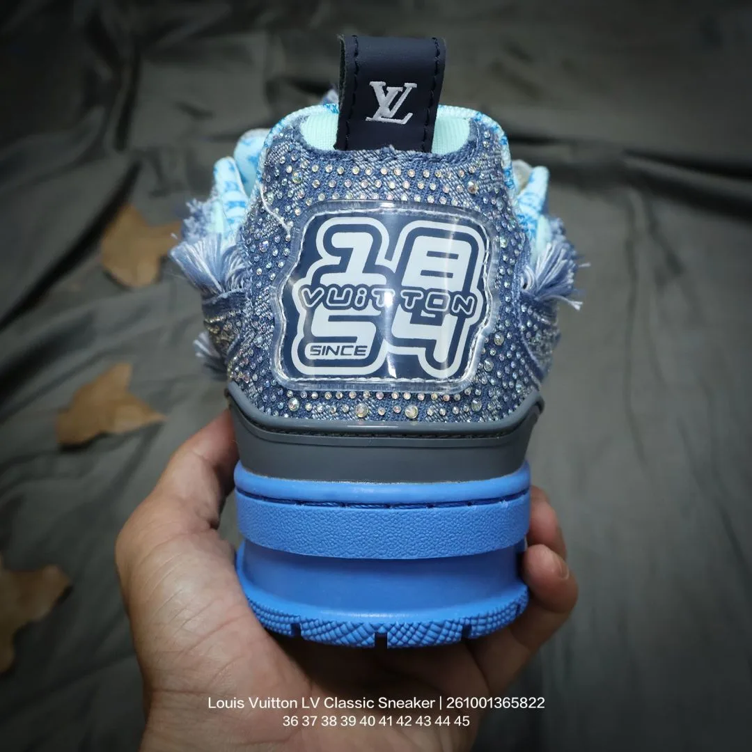 Louis Vuitton Denim LV Sneakers in Blue · view 5